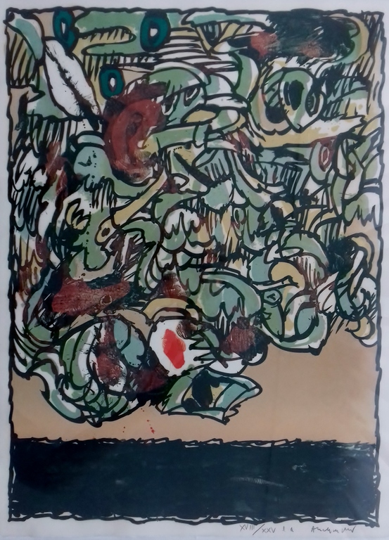 Pierre Alechinsky: Lithografie uit de serie "Flying Objects" (1979) kopen? Bied vanaf 745!