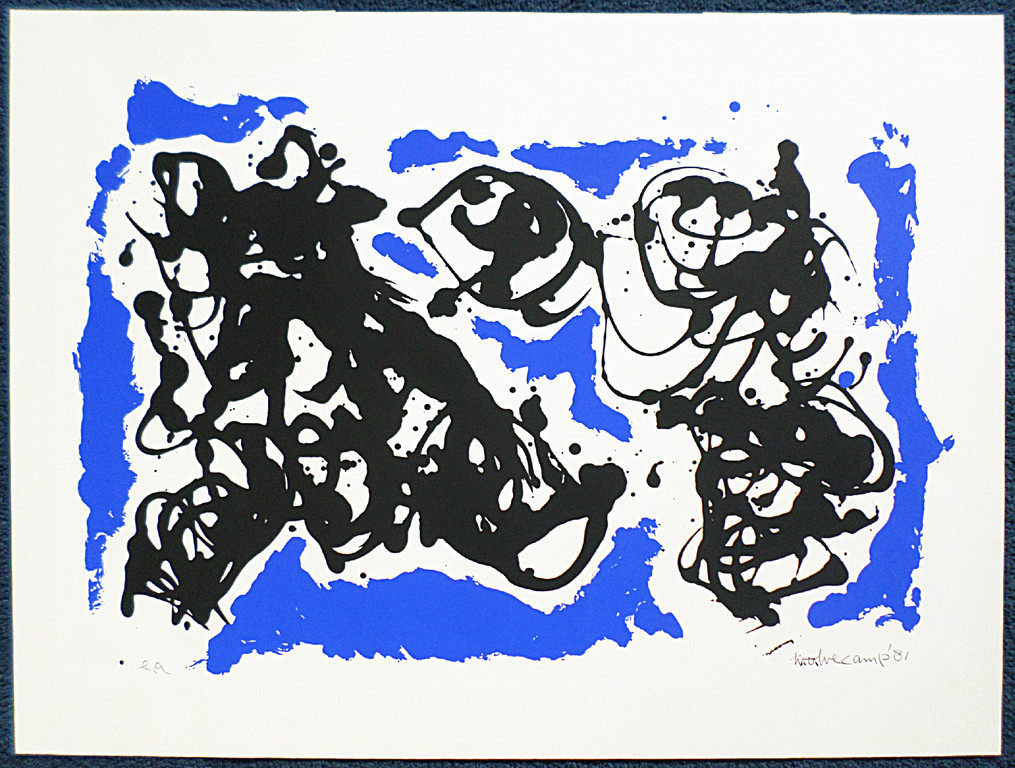 Laatste keer: Theo Wolvecamp - Compositie in blauw en zwart, zeefdruk kopen? Bied vanaf 225!