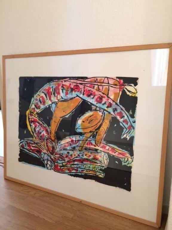 Anton Vrede  Grote Zeefdruk Titel  The old Hag  Ingelijst kopen? Bied vanaf 57!