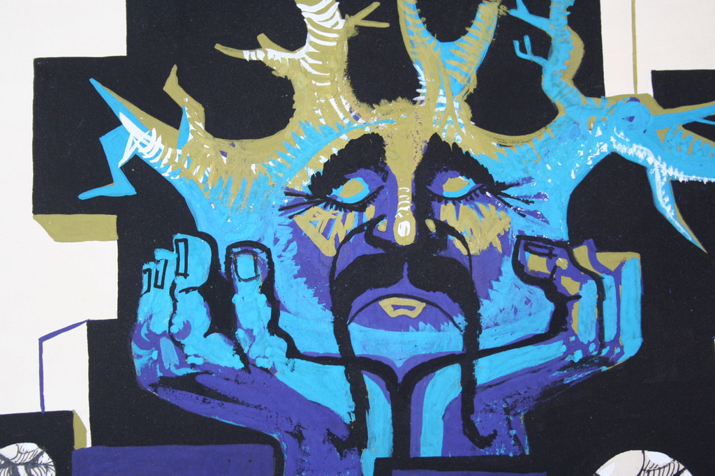 LAATST WEEK! Karel Timmerman (1933) - 2 x Acrylverf op papier - ongesigneerd kopen? Bied vanaf 44!