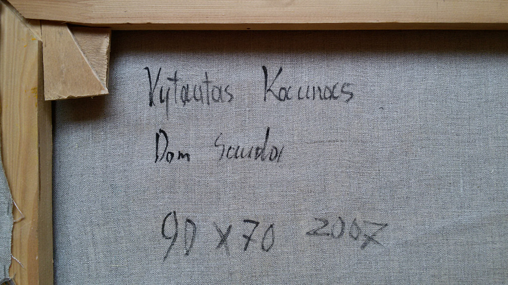 Vytautas Kaunas - St. Jans in Gouda, olieverf op doek (mooi ingelijst, groot) kopen? Bied vanaf 210!