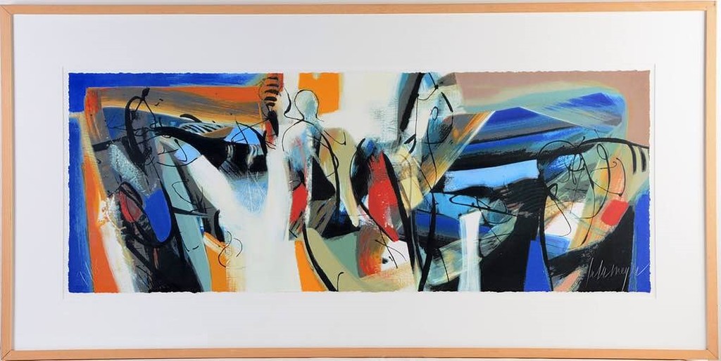 Peter Meijer, Zeefdruk, Wandeling, 67 x 133 , 95/125 kopen? Bied vanaf 195!