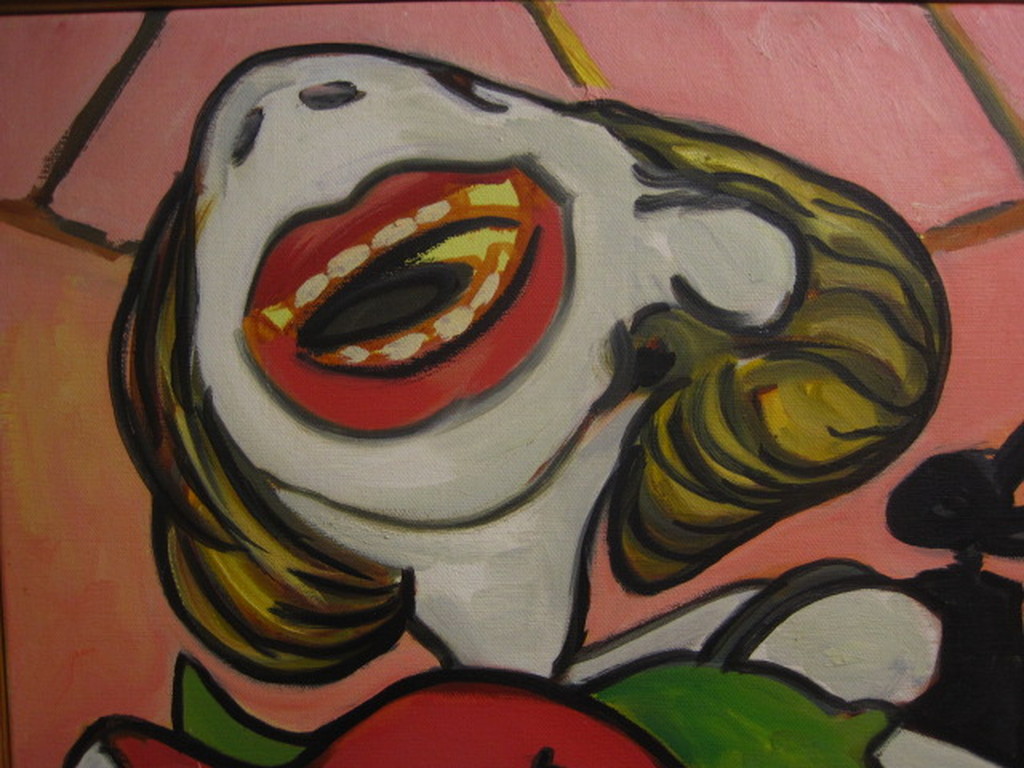 Zeldzaam Quintus Jan Telting schilderij "Zingend Model" 1987 Suriname gesigneerd kopen? Bied vanaf 1!