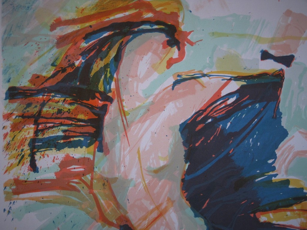 Groot 1987 abstract figuratief gesigneerde Litho "Venice" Richard Smeets (1955) kopen? Bied vanaf 1!