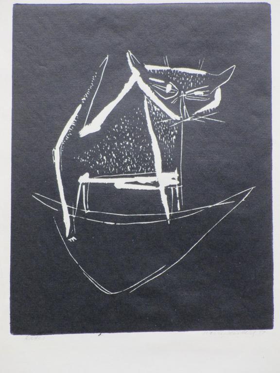 Harry Disberg, Kater, Houtsnede kopen? Bied vanaf 45!