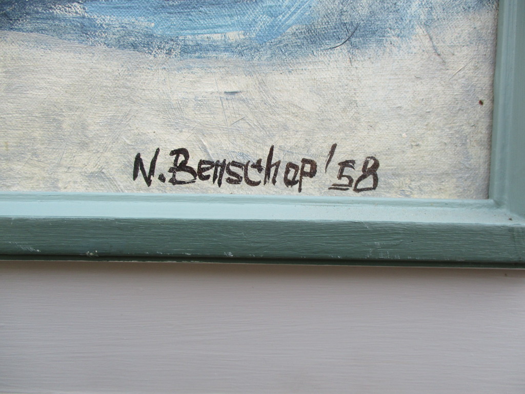 Nico Benschop: Olieverf op doek, Schilder en model kopen? Bied vanaf 195!