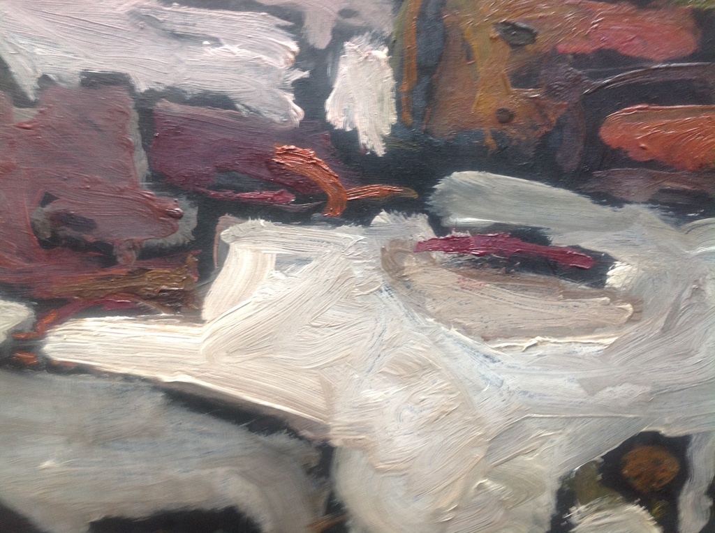 Jaap Stellaart, olie op doek, titel: Know what I mean?, abstracte compositie.  kopen? Bied vanaf 250!