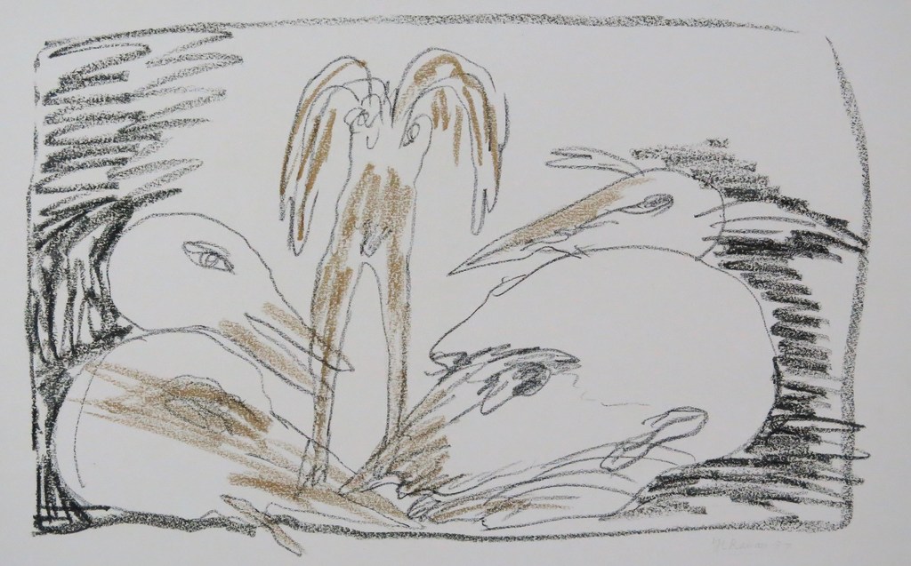 Hanny Ramaer: Krijttekening, Vogels kopen? Bied vanaf 1!