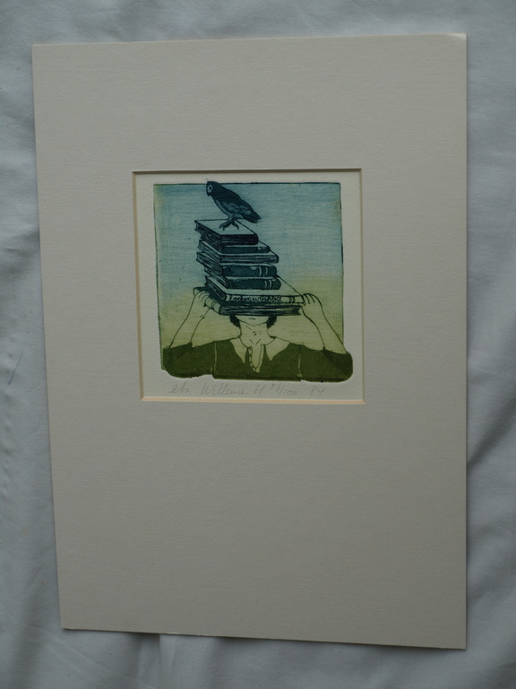 Willemien Holterman : Ets – Boekenwijsheid – Gesigneerd – 1984 kopen? Bied vanaf 1!