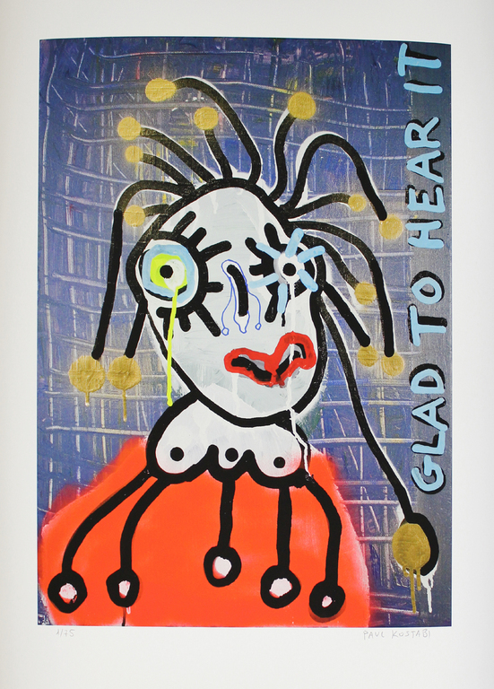 Paul Kostabi - 'Mrs. Who' - giclee, gesigneerd, oplage 75, 2013 verkocht voor € 55!