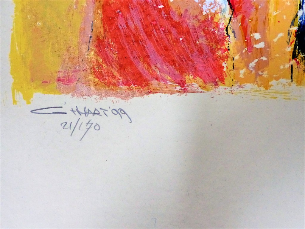 Gerard t hart ,Zeefdruk op papier, Handgeschept,Handgesigneerd kopen? Bied vanaf 40!