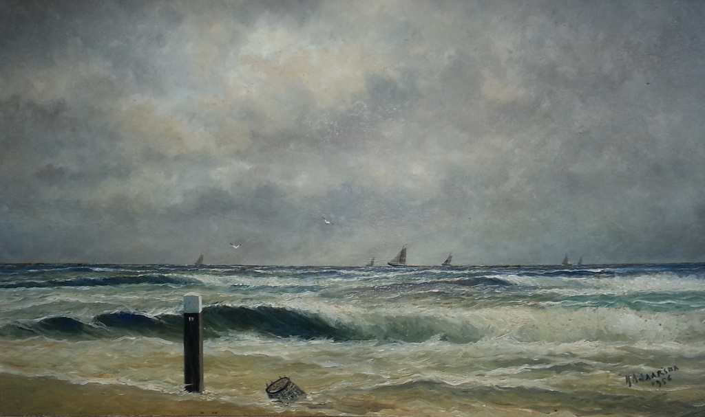 Haaike Jaarsma (1881-1970) - olie op board, gesigneerd rechtonder en gedateerd 1 verkocht voor € 895!