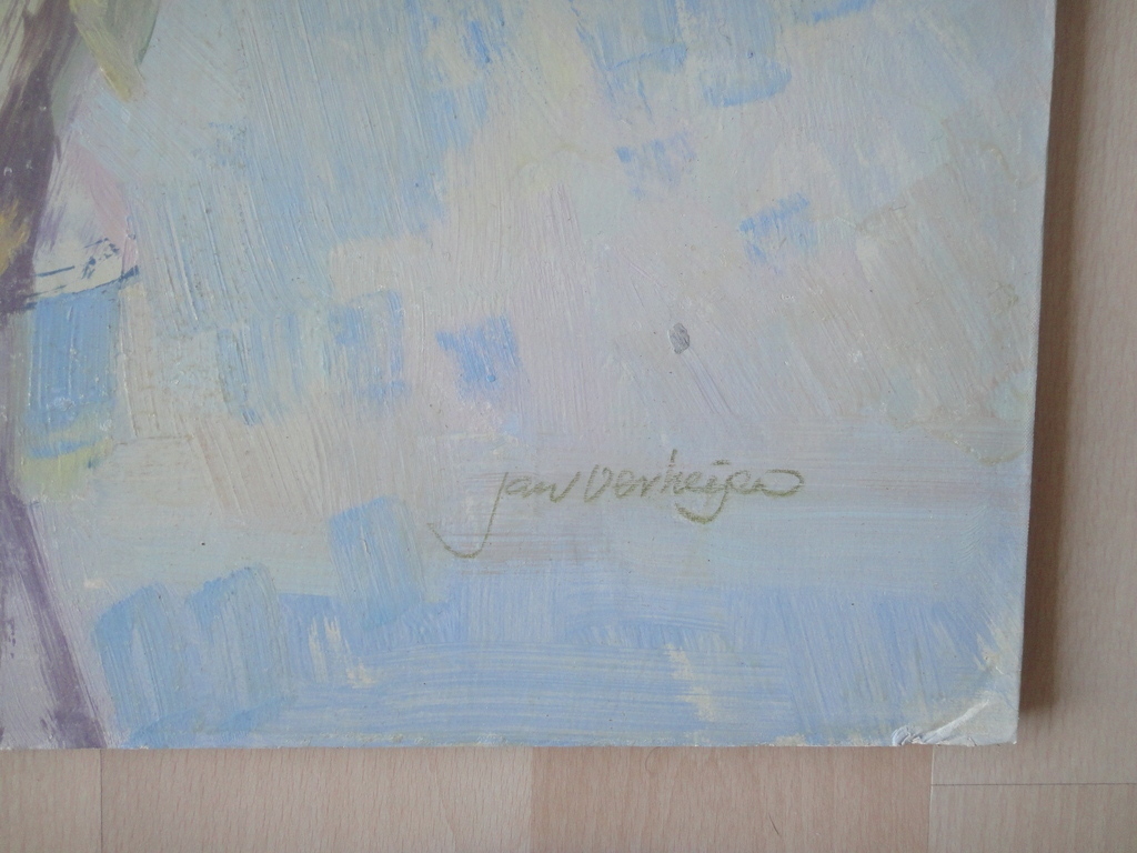 Jan Verheijen, olieverf op board, bloesemtakken kopen? Bied vanaf 1!