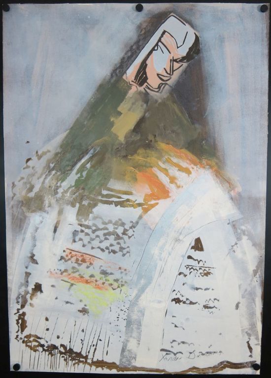 Xandra Donders: Gemengde techniek o.a. Acryl op papier, Moeder aarde (Groot) kopen? Bied vanaf 1!