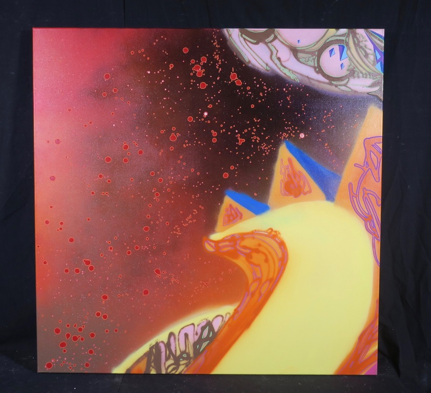 KOOR: Spray paint op doek, Waterworlds I (groot) kopen? Bied vanaf 400!