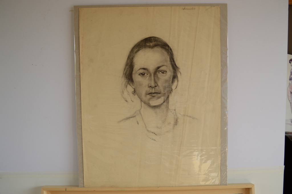 Hessel de Boer (1921-1003) vrouw-met-pleister-op-kin z.j. 64x50  kopen? Bied vanaf 50!
