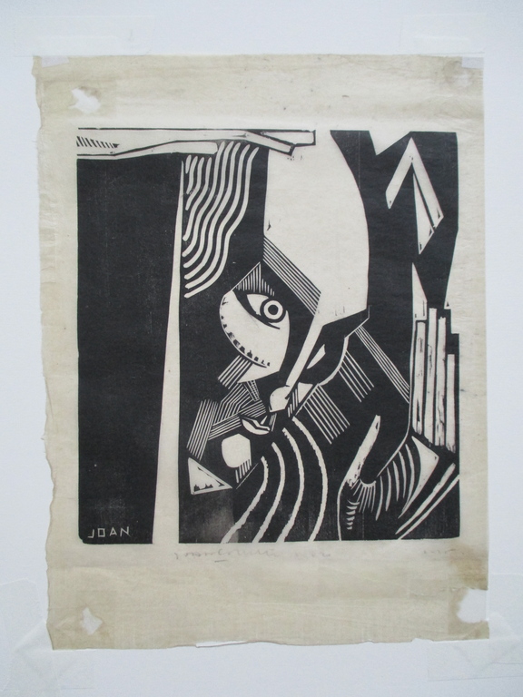 Joan Collette, houtsnede in passe-partout kopen? Bied vanaf 35!