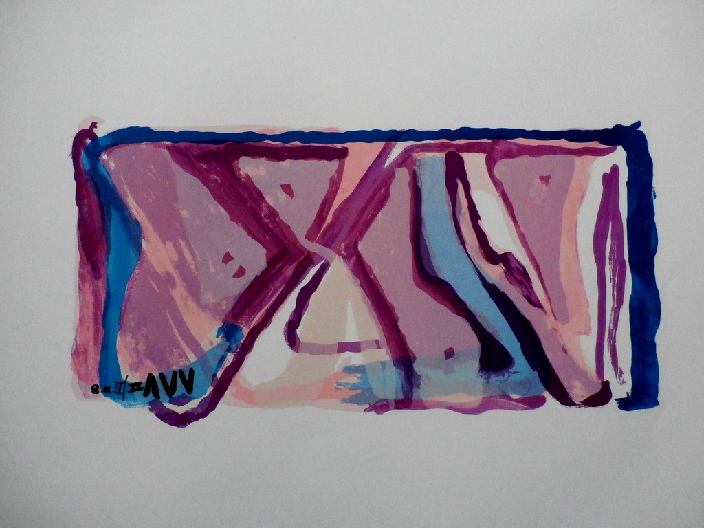 Bram van Velde -  5 kleuren litho: 170 (Maeght) - gesigneerd - 1975 kopen? Bied vanaf 295!