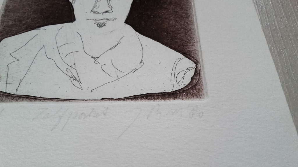 Jan Prins - Zelfportret - Miniatuur - Gesigneerd 80 - Ets kopen? Bied vanaf 1!
