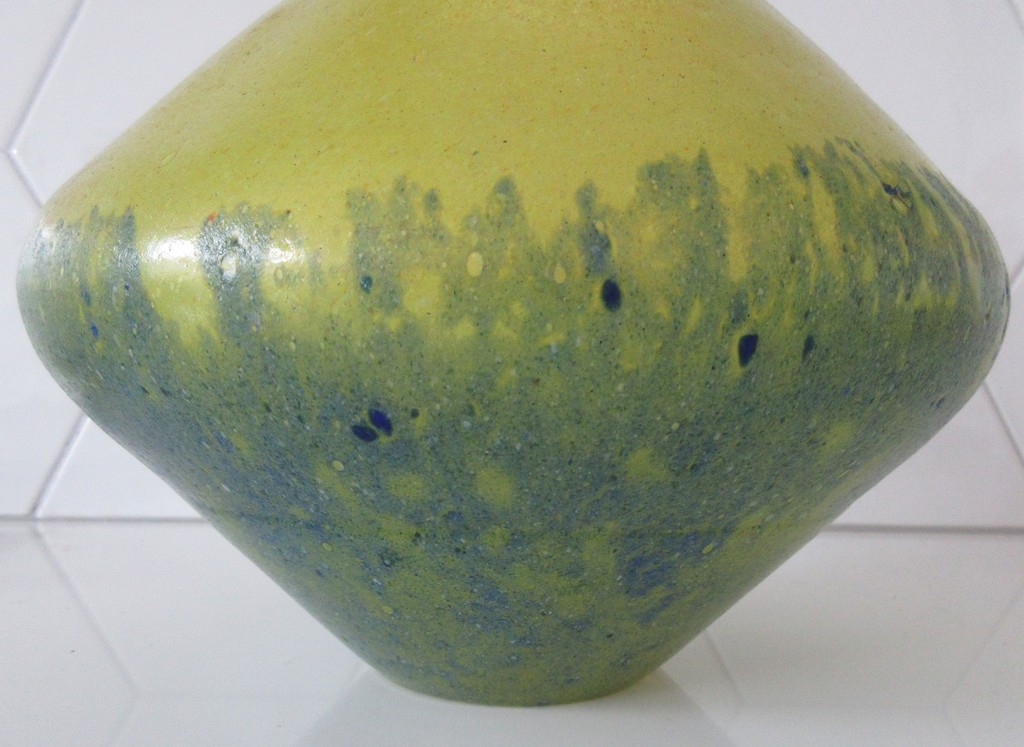 Ongespecificeerd - Geel blauw studio glazen vaas kopen? Bied vanaf 1!