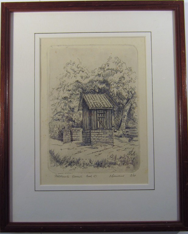 Ets met voorstelling te Beek, Geverik (Limburg) - ingelijst kopen? Bied vanaf 1!