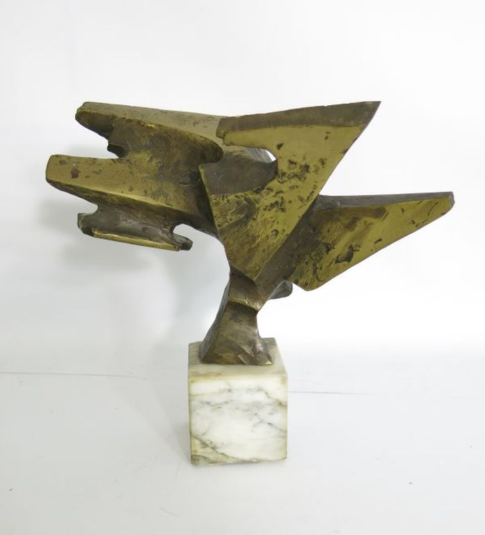 Rien Goené, abstract brons op marmeren sokkel verkocht voor € 285!