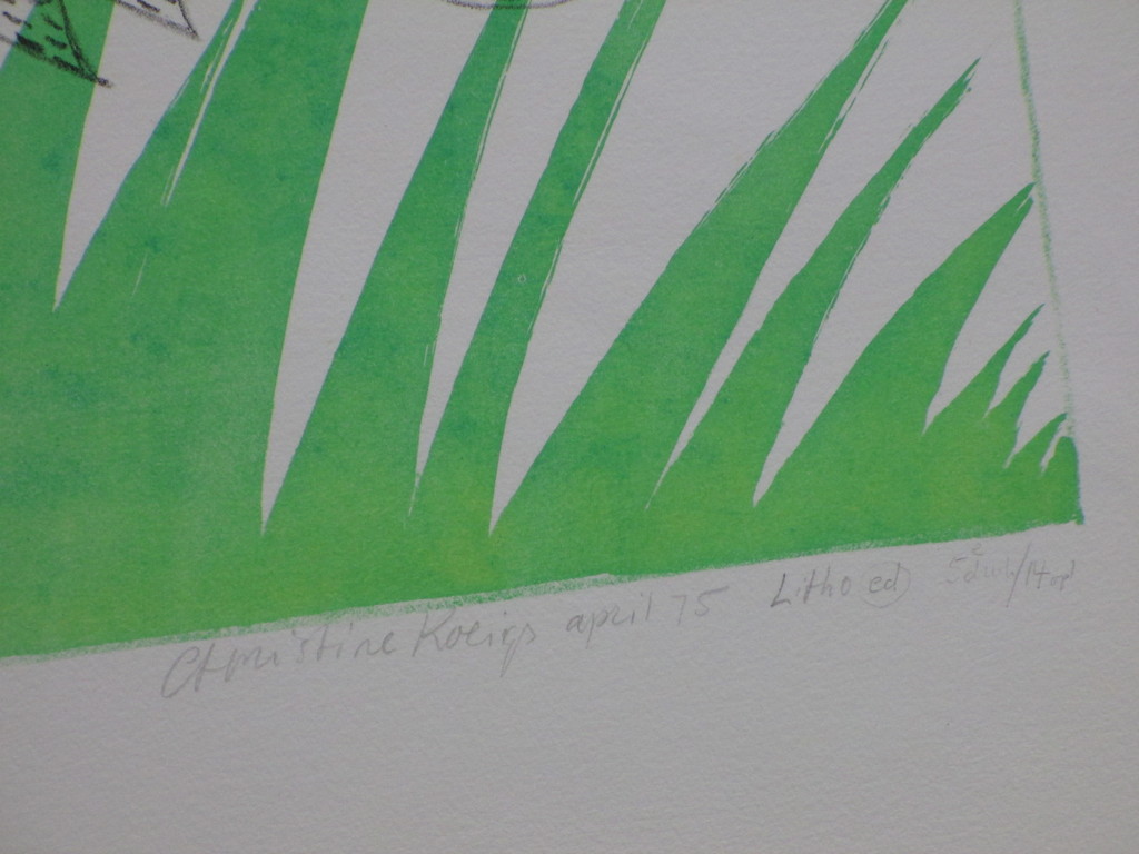 Christine Koenigs - Christine Koenigs, Liggende panter, Kleurenlitho kopen? Bied vanaf 1!