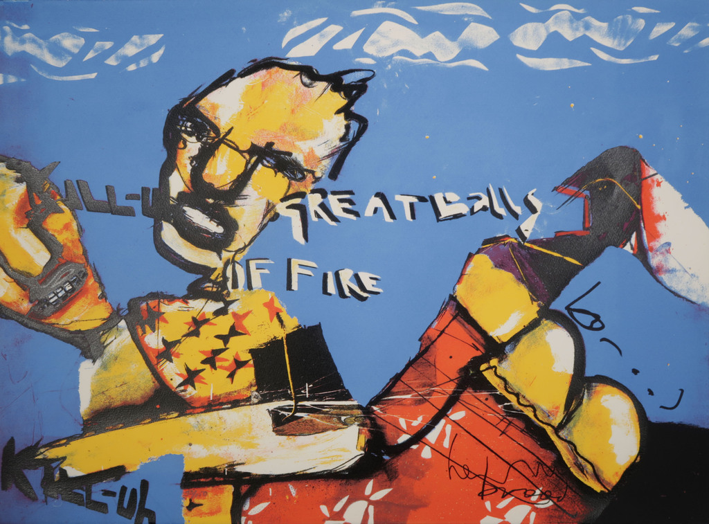 Herman Brood: Zeefdruk, Great balls of fire verkocht voor € 193!