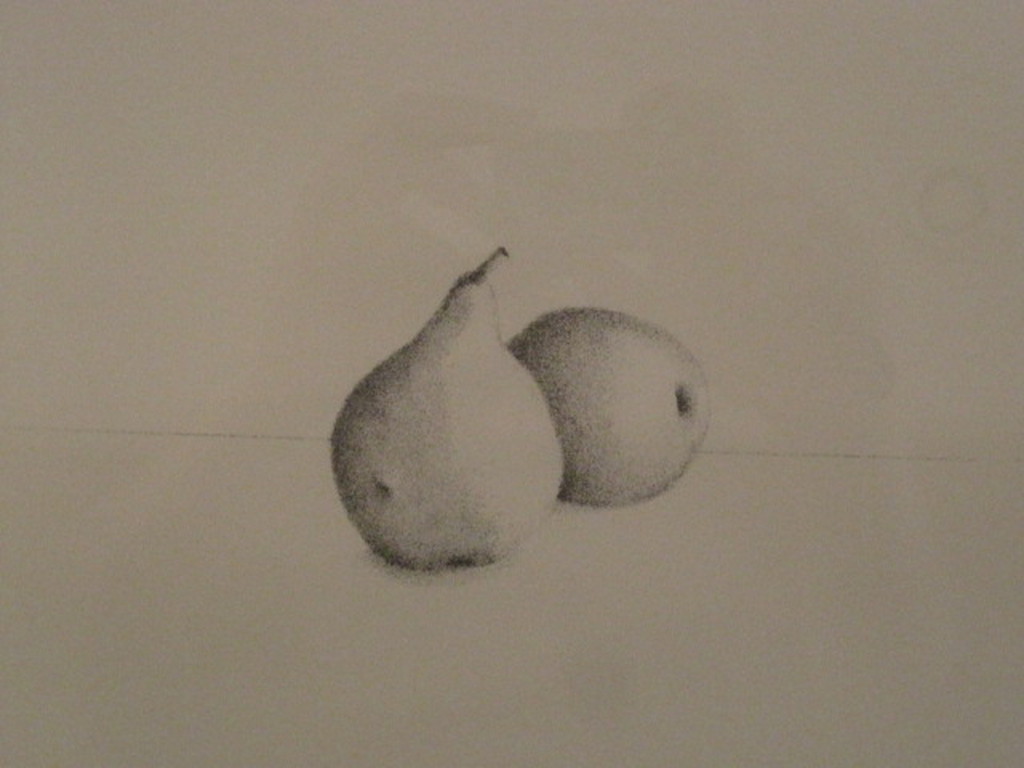 Metten Koornstra 1912-1978 - grote lithografie "2 peren" gesigneerd 1972 verkocht voor € 55!