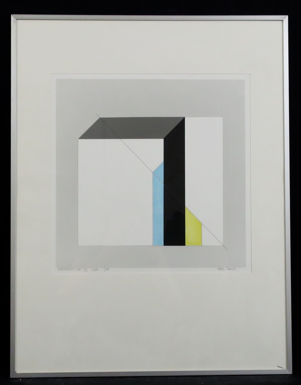 Rob van Unnik: Div. techniek, Compositie nr 39 - Ingelijst verkocht voor € 35!