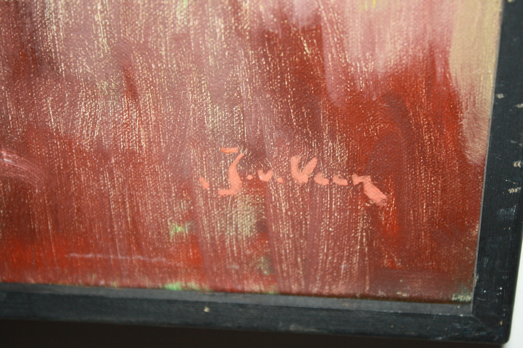 KLEURIG LANDSCHAP OLIEVERF GROOT  - JAAP v VEEN kopen? Bied vanaf 75!