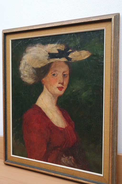 Simon Willem Maris (1873-1935) -olieverf op doek- portret van een vrouw met hoed kopen? Bied vanaf 825!