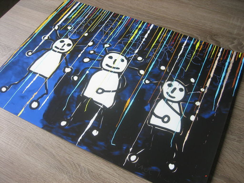 Paul Kostabi - Rainy day SPRKL - Giclee - Handgesigneerd - Oplage: 75 - 2013 kopen? Bied vanaf 35!