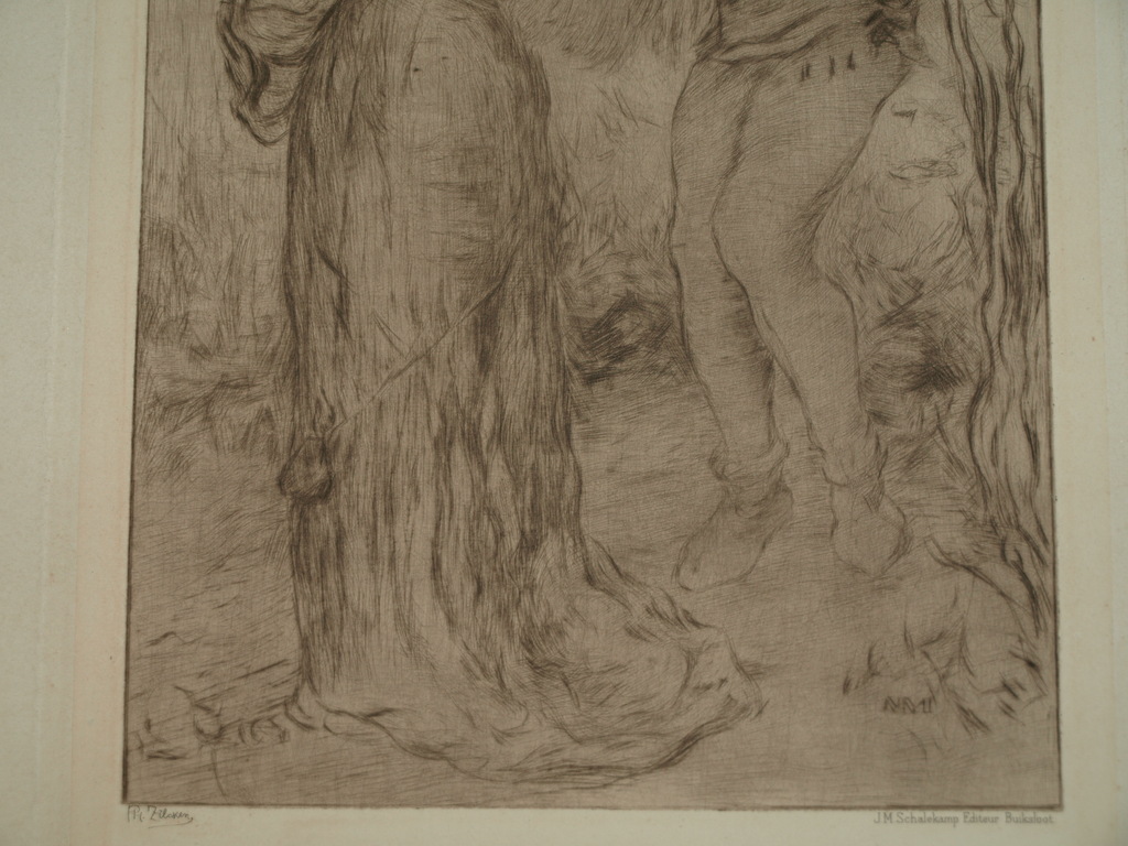 Philip Zilcken (1857-1930) : Ets , 2 Geliefden – ca 1900 kopen? Bied vanaf 1!