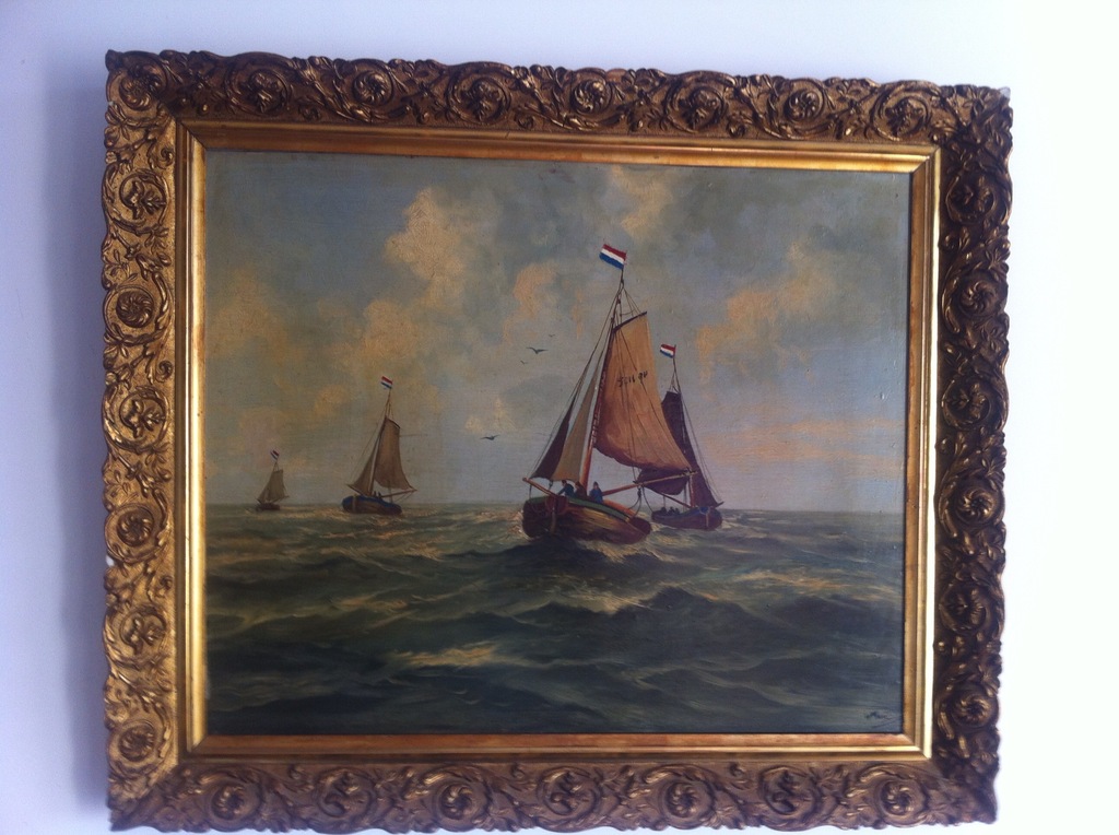 Voorstelling van Hollandse zeilschepen op zee kopen? Bied vanaf 85!