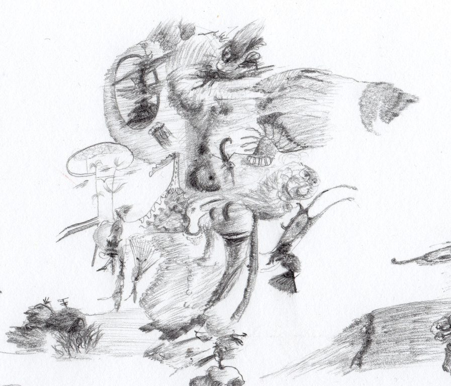 PAUL LOUIS VAN DEN BERGH (1967- ) Tekening "Caucus" 2005-LAATSTE KANS! kopen? Bied vanaf 100!