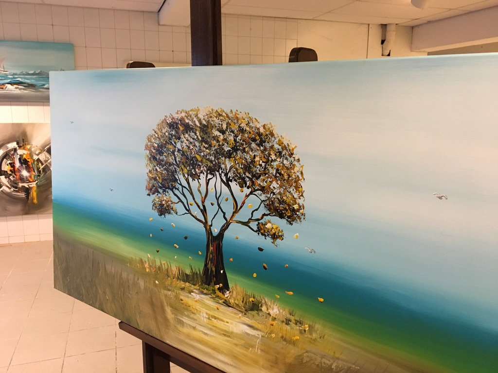 Gena- De Geluksboom- Acrylverf op doek kopen? Bied vanaf 300!