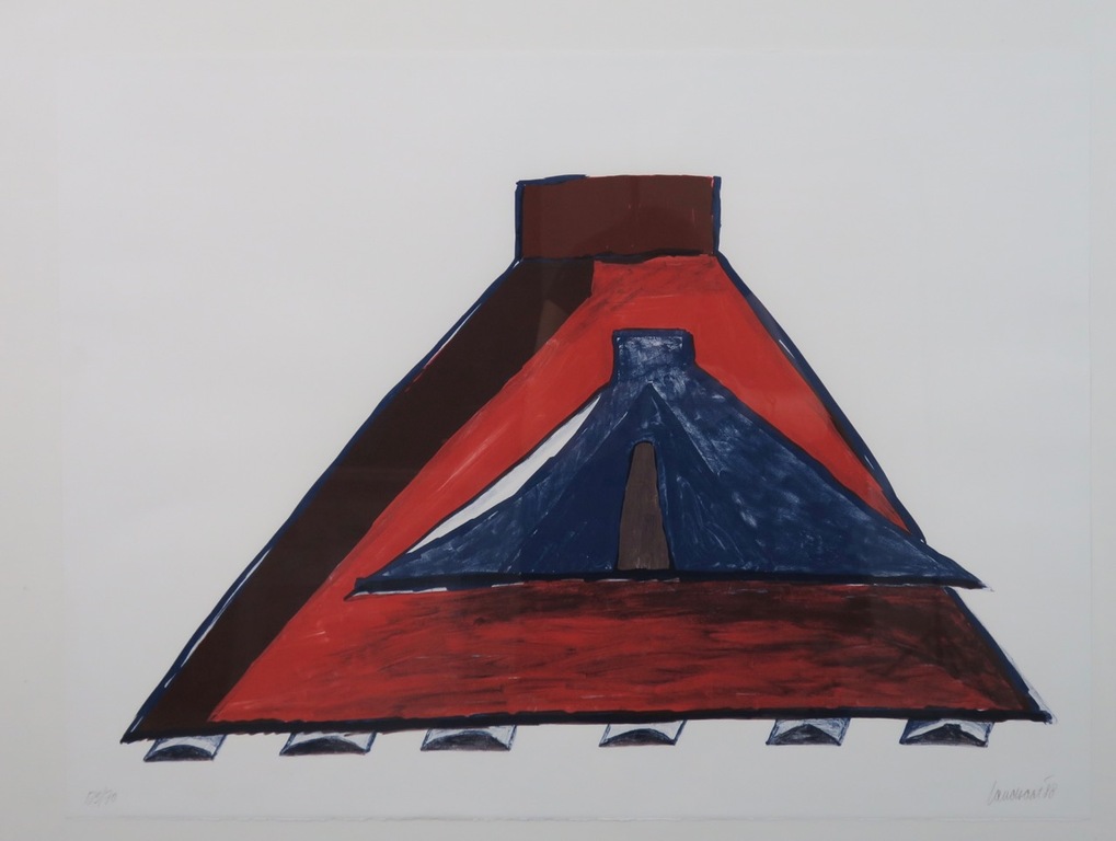 Hans Landsaat: Zeefdruk, Heuvel - Ingelijst kopen? Bied vanaf 1!