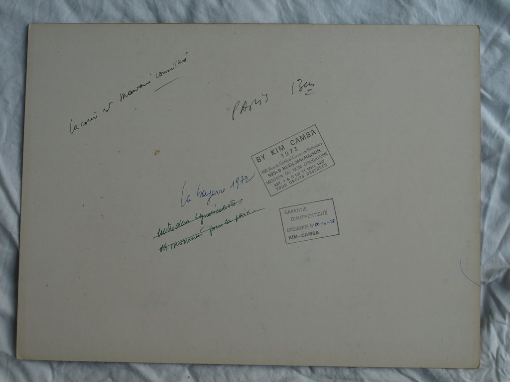 Kim Camba : foto - ‘Schop in kruis’ - gelatinezilverdruk, 1973, oplage 28 ex. kopen? Bied vanaf 1!