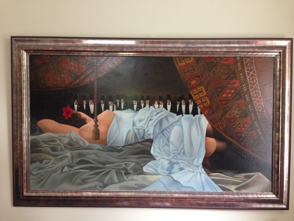 Jean-Michel Lengrand : Liggende vrouw met sluier kopen? Bied vanaf 2500!