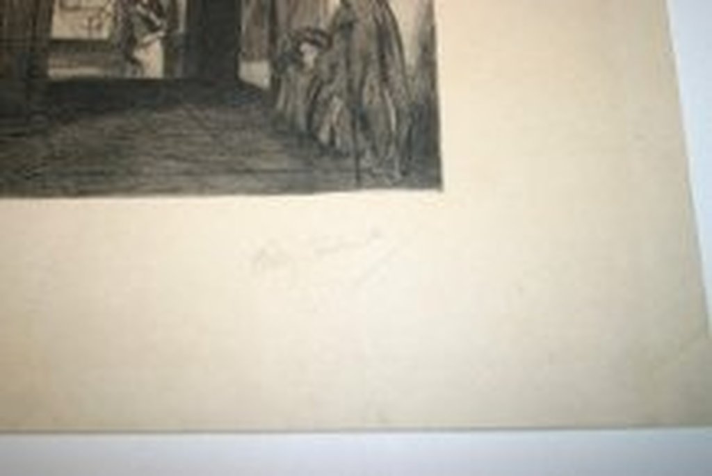 Willem Steelink (1858-1928)originele ets handgesigneerd  & watermerk op origineel Japon papier kopen? Bied vanaf 1!