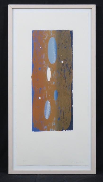 Joris Geurts: Houtsnede, Zonder titel (bruin) - Ingelijst kopen? Bied vanaf 20!