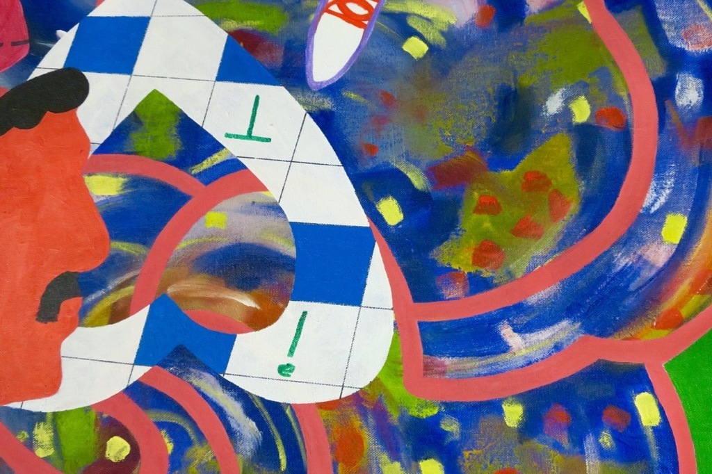 Peter Fengler: Acryl op doek, Nerveux - Ingelijst (Zeer groot: 2m x 2m) kopen? Bied vanaf 1!