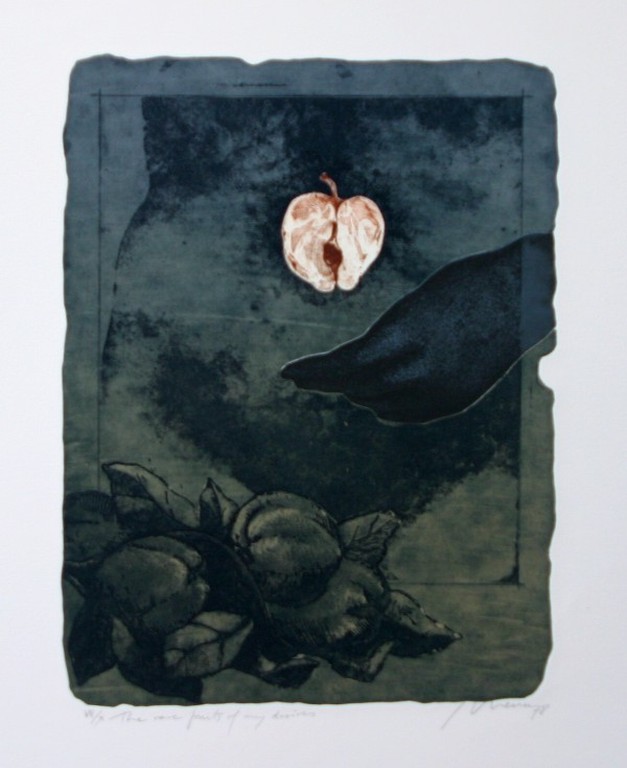 Manuel Menan, ets uit 1978. oplage VII/X. beeldformaat 38 x 29 cm.  kopen? Bied vanaf 25!