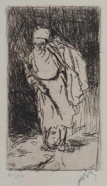 Marius Bauer: Ets, Oude man verkocht voor € 40!