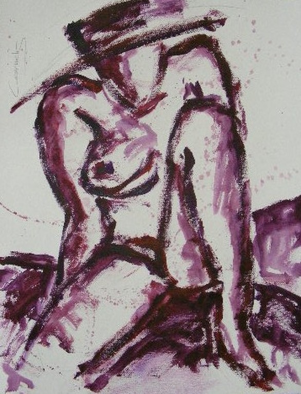 Onbekende kunstenaar- gouache- Lady kopen? Bied vanaf 1!