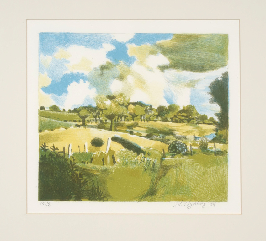 Nicolaas Wijnberg: Litho, Landschap - Ingelijst kopen? Bied vanaf 40!