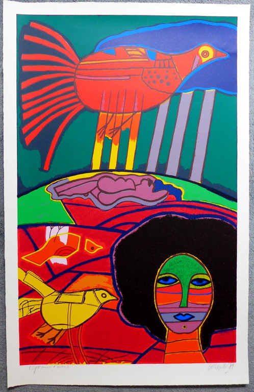 Corneille, zeefdruk uit 1989.  Ã�preuve d'artiste. kopen? Bied vanaf 300!