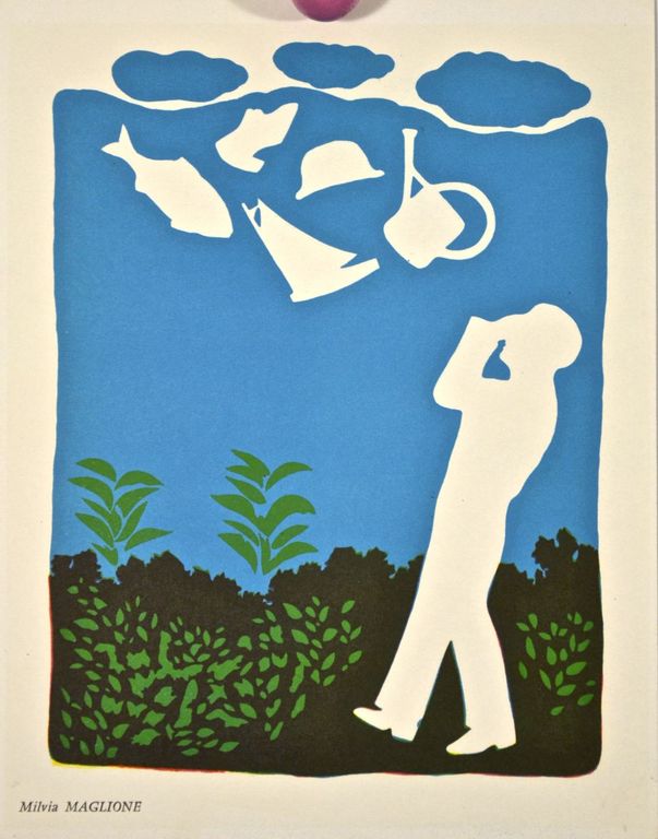 Milvia Maglione: Litho. Figuur in tuin kopen? Bied vanaf 1!
