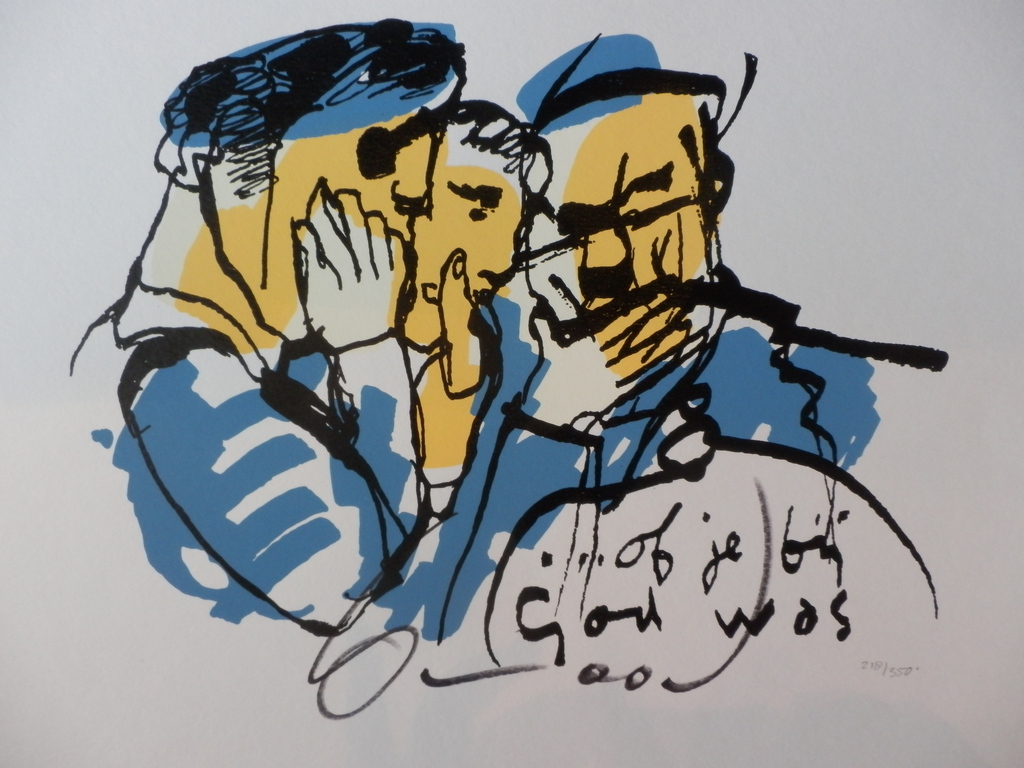 HERMAN BROOD  HANDGESIGNEERDE En Gelimiteerde ZEEFDRUK  OF JE BIJ GOD WAS verkocht voor € 125!